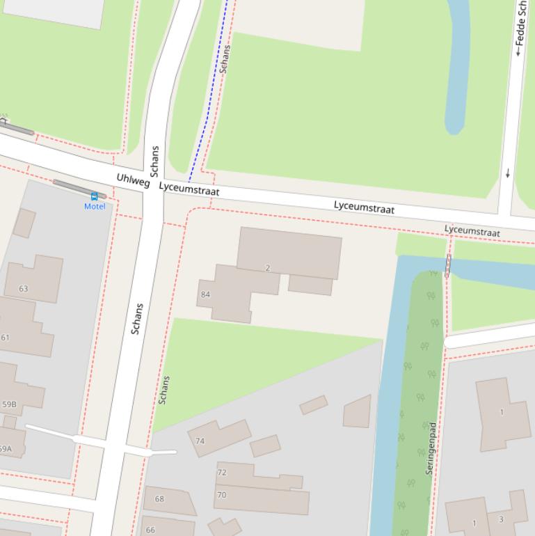 Kaart van de Lyceumstraat.