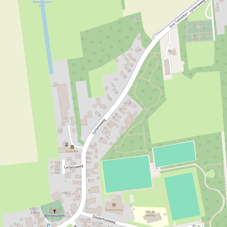 Kaart van de Lyclamaweg.