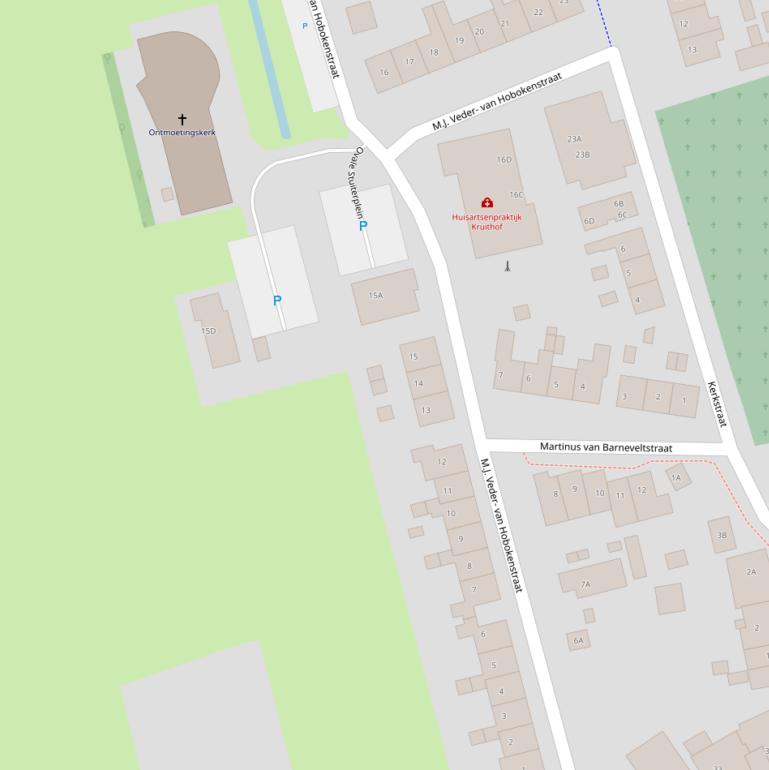 Kaart van de M.J. Veder- van Hobokenstraat.