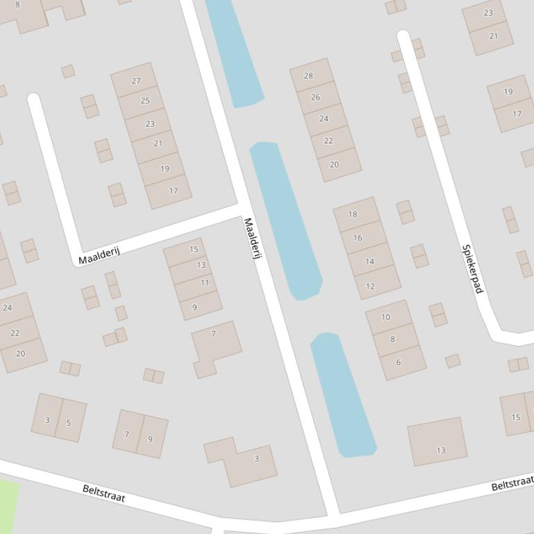 Kaart van  Maalderij.