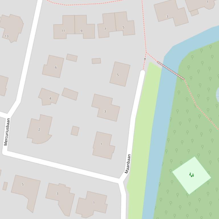 Kaart van  Maanbaan.