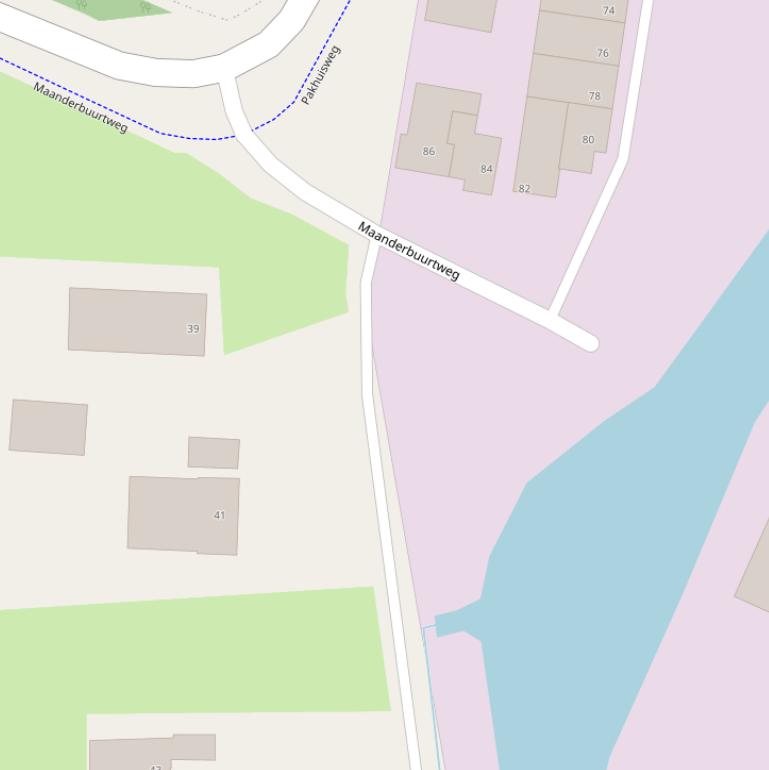 Kaart van de Maanderbuurtweg.