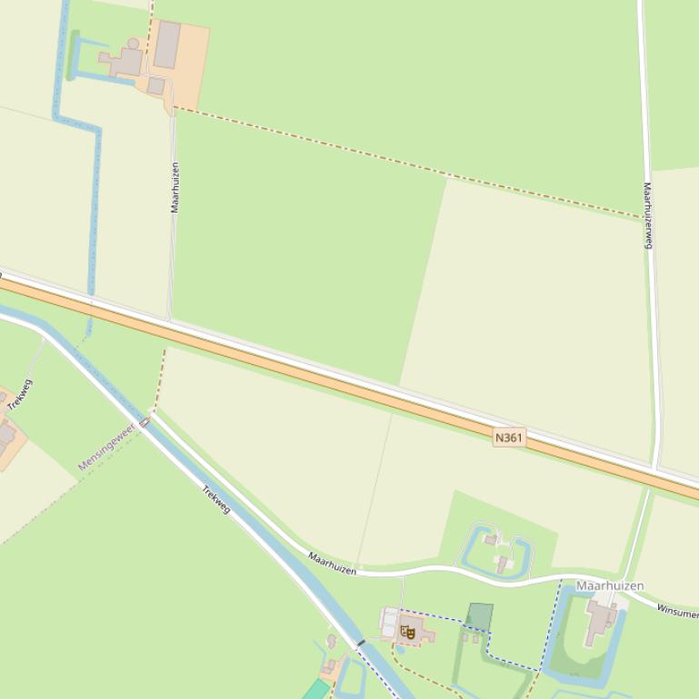 Kaart van  Maarhuizen.