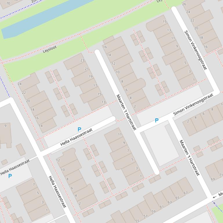 Kaart van  Maarten ’t Hartstraat.