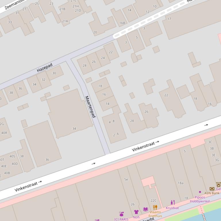 Kaart van het Maartenpad.