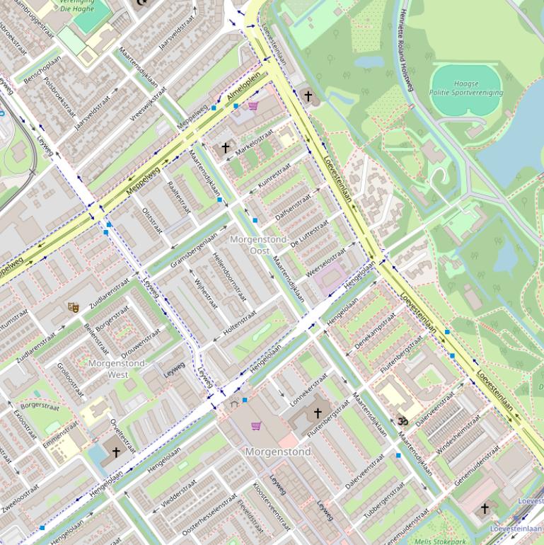 Kaart van de Maartensdijklaan.