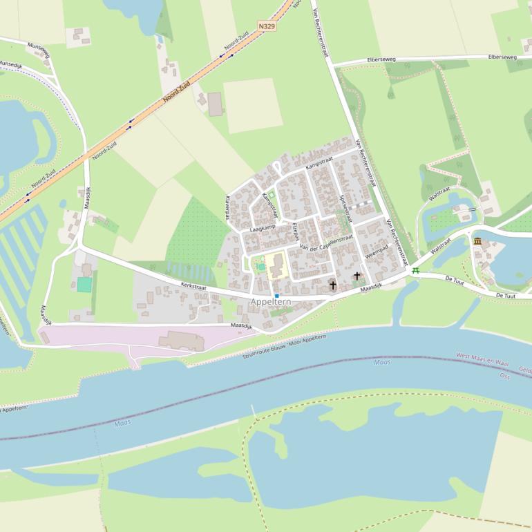 Kaart van de Maasdijk.