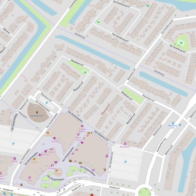 Kaart van het Maaskant-erf.