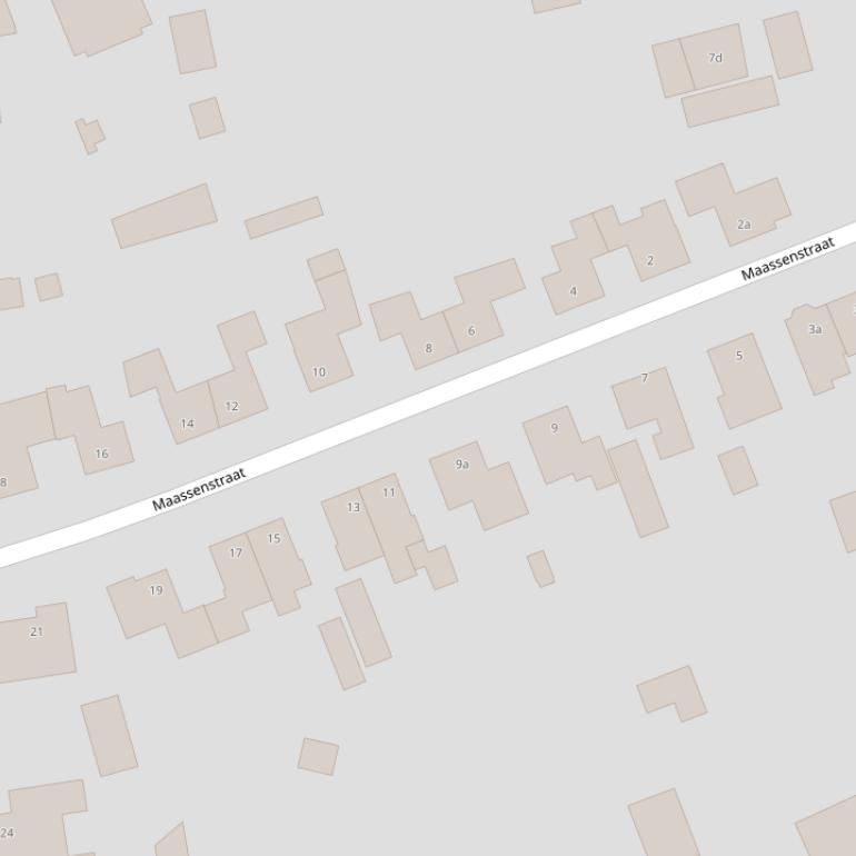 Kaart van de Maassenstraat.