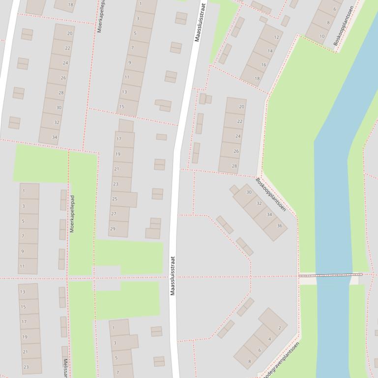 Kaart van de Maassluisstraat.