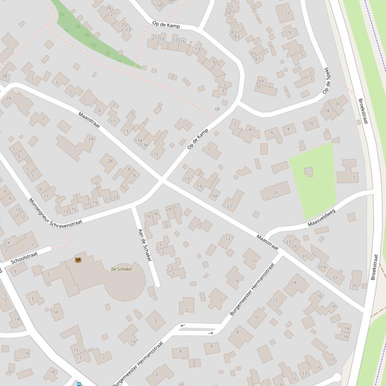 Kaart van de Maasstraat.