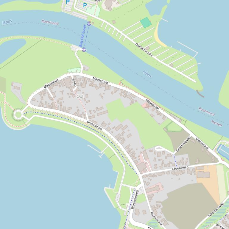 Kaart van de Maasstraat.