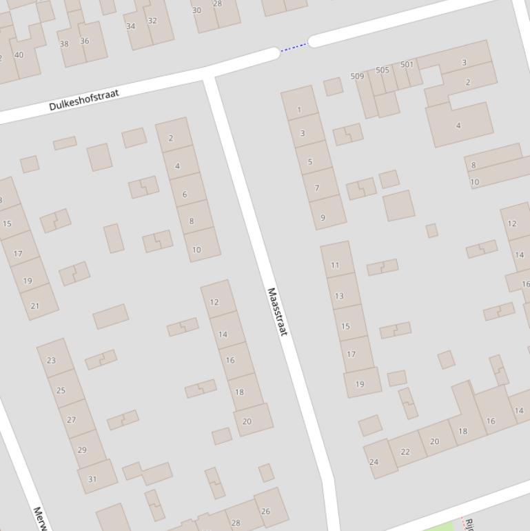 Kaart van de Maasstraat.