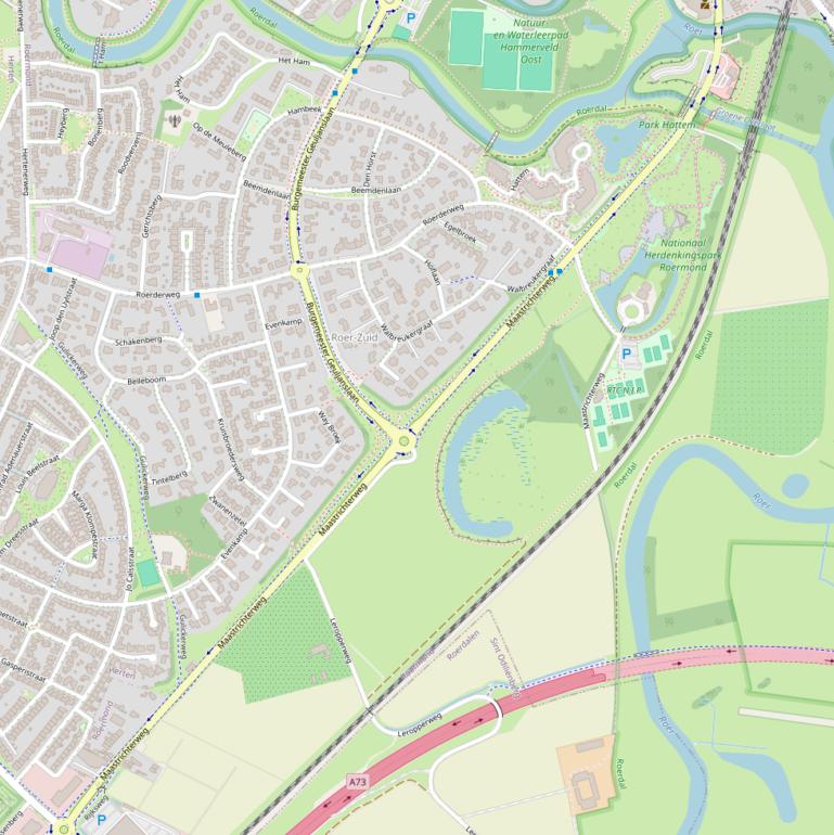 Kaart van de Maastrichterweg.