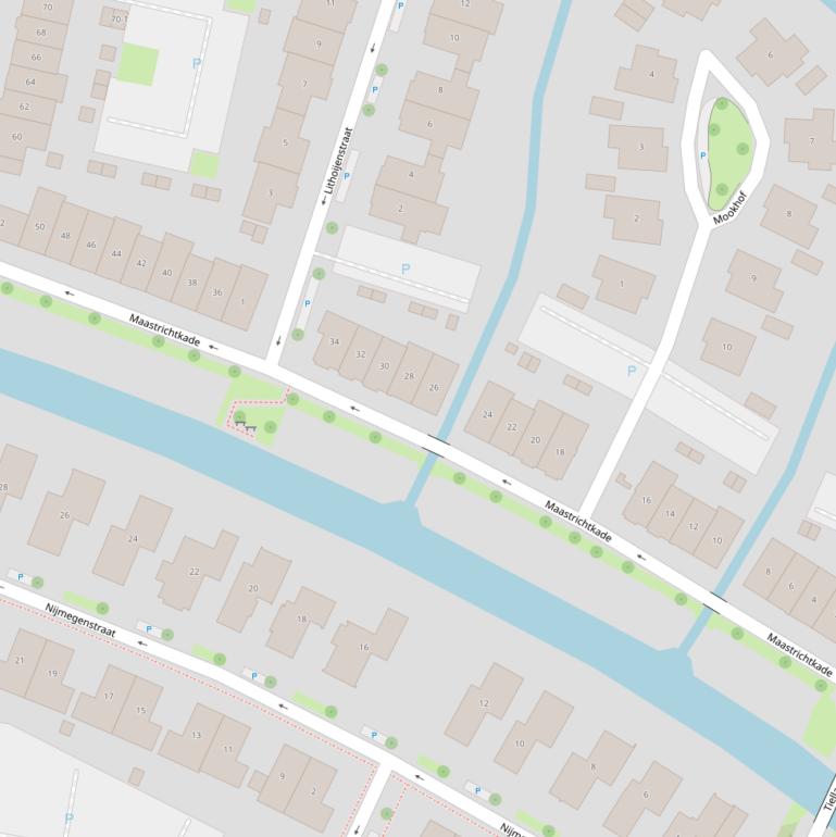 Kaart van de Maastrichtkade.