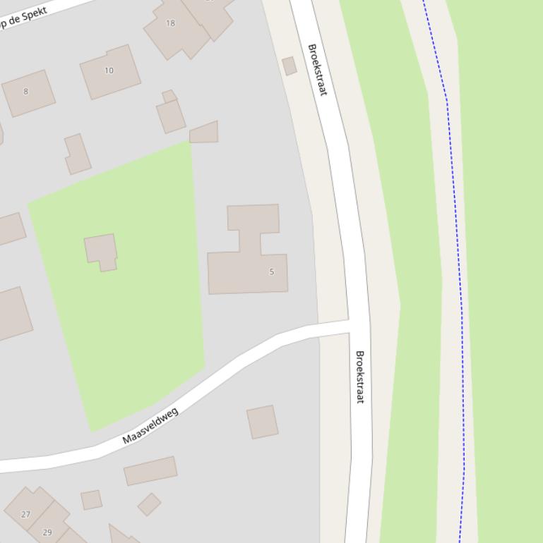 Kaart van de Maasveldweg.