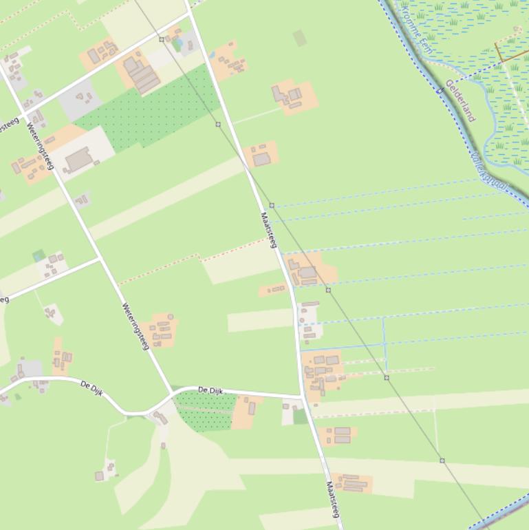 Kaart van de Maatsteeg.