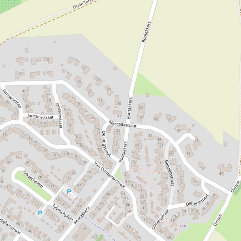 Kaart van de Maccallastraat.