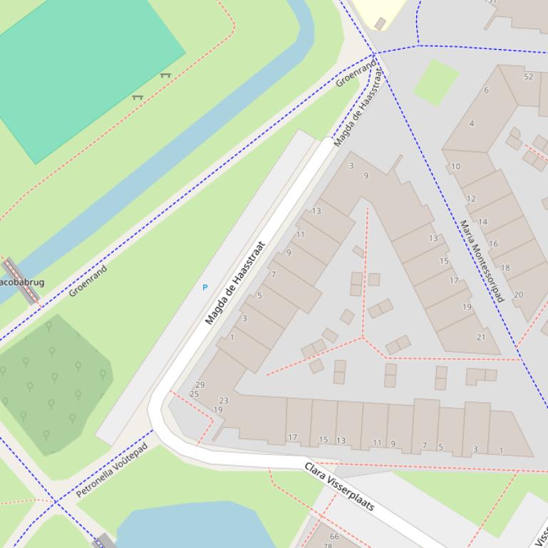 Kaart van  Magda de Haasstraat.