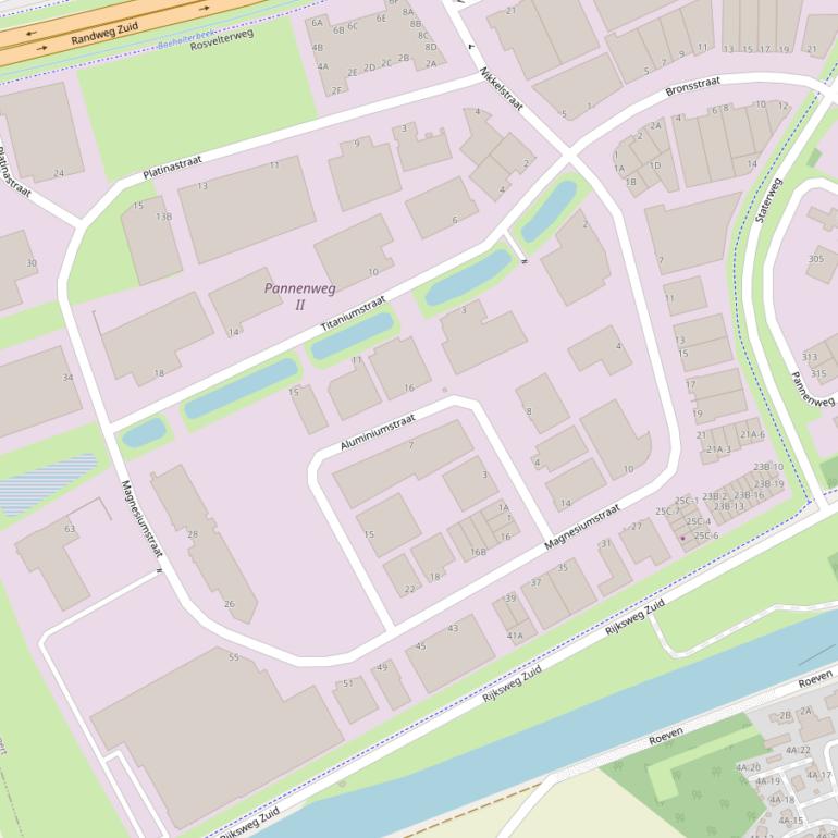 Kaart van de Magnesiumstraat.