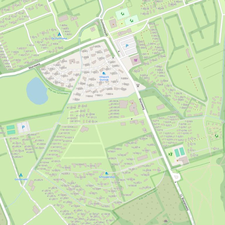 Kaart van de Maireweg.