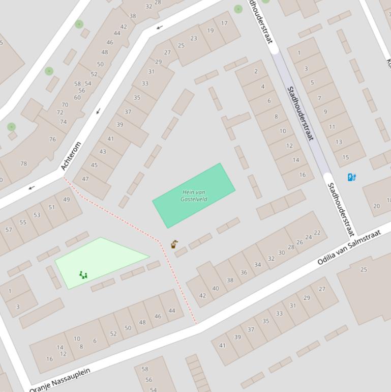 Kaart van het Majellaplein.
