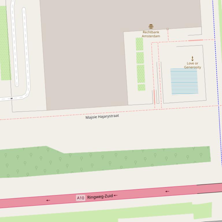 Kaart van de Majoie Hajarystraat.