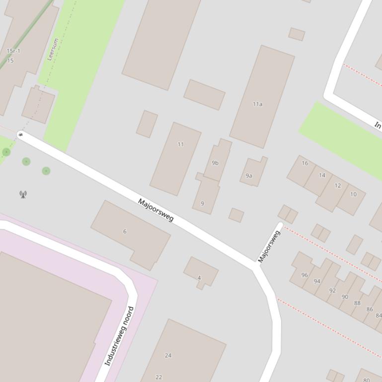 Kaart van de Majoorsweg.