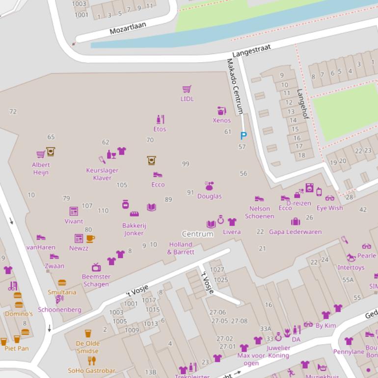 Kaart van  Makado Centrum.