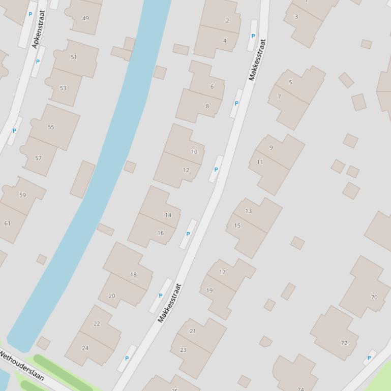 Kaart van de Makkesstraat.