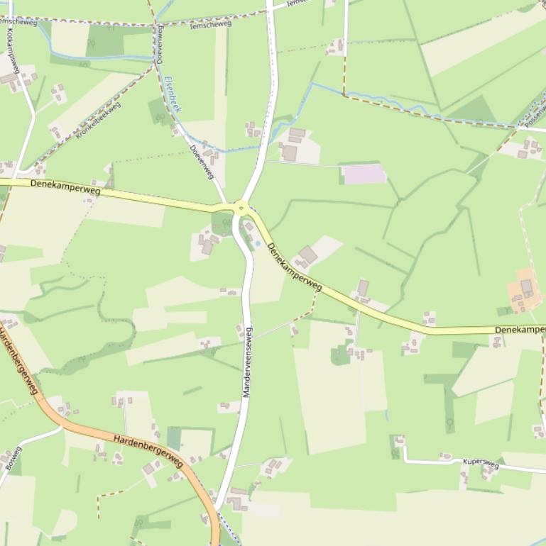 Kaart van de Manderveenseweg.