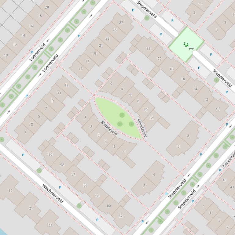 Kaart van het Mandeveld.