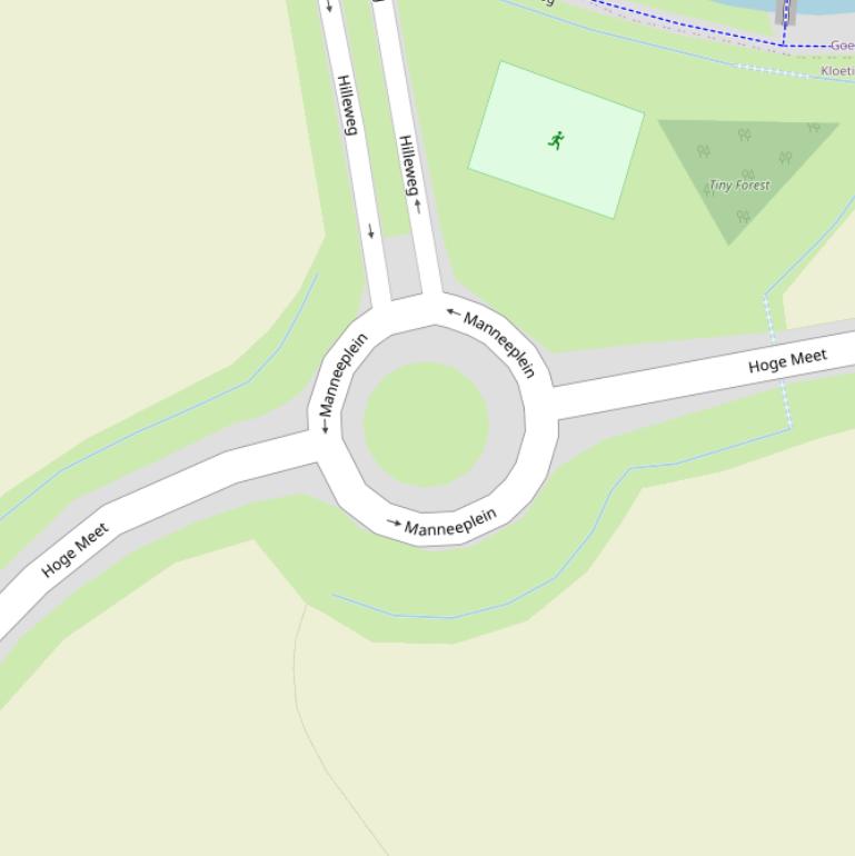 Kaart van het Manneeplein.