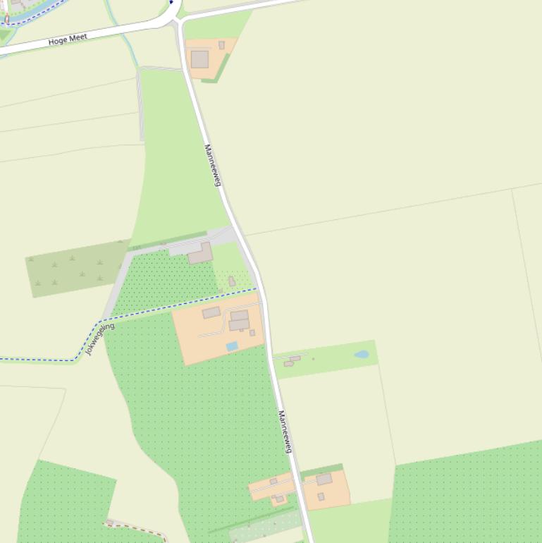 Kaart van de Manneeweg.