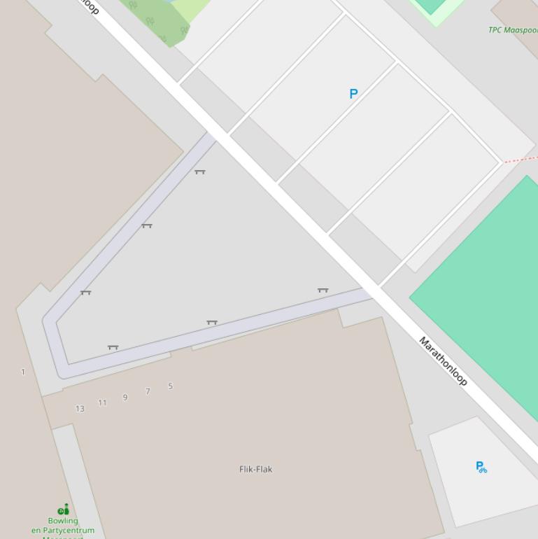 Kaart van  Marathonloop.