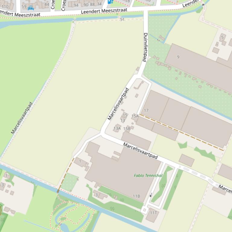 Kaart van het Marcelisvaartpad.