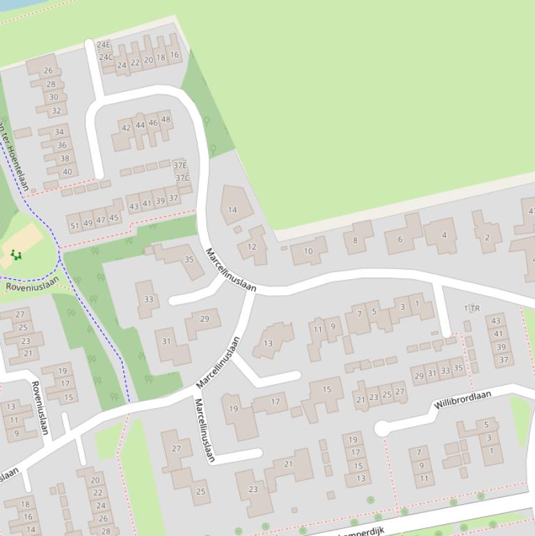 Kaart van de Marcellinuslaan.