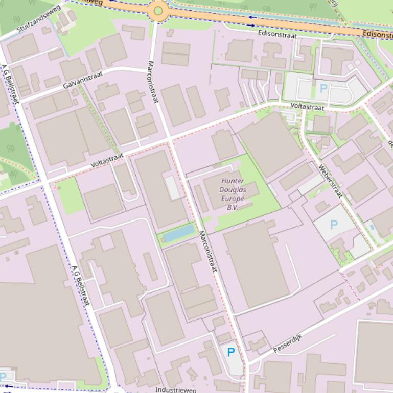 Kaart van de Marconistraat.