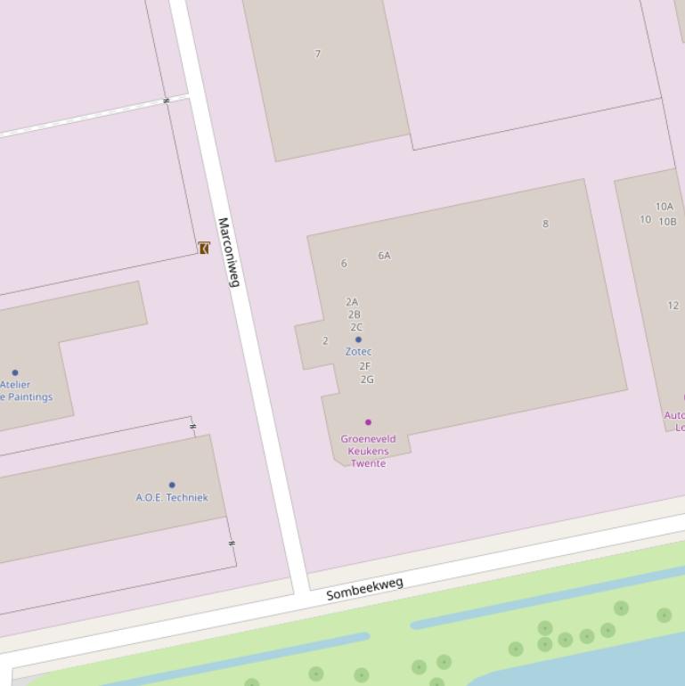 Kaart van de Marconiweg.