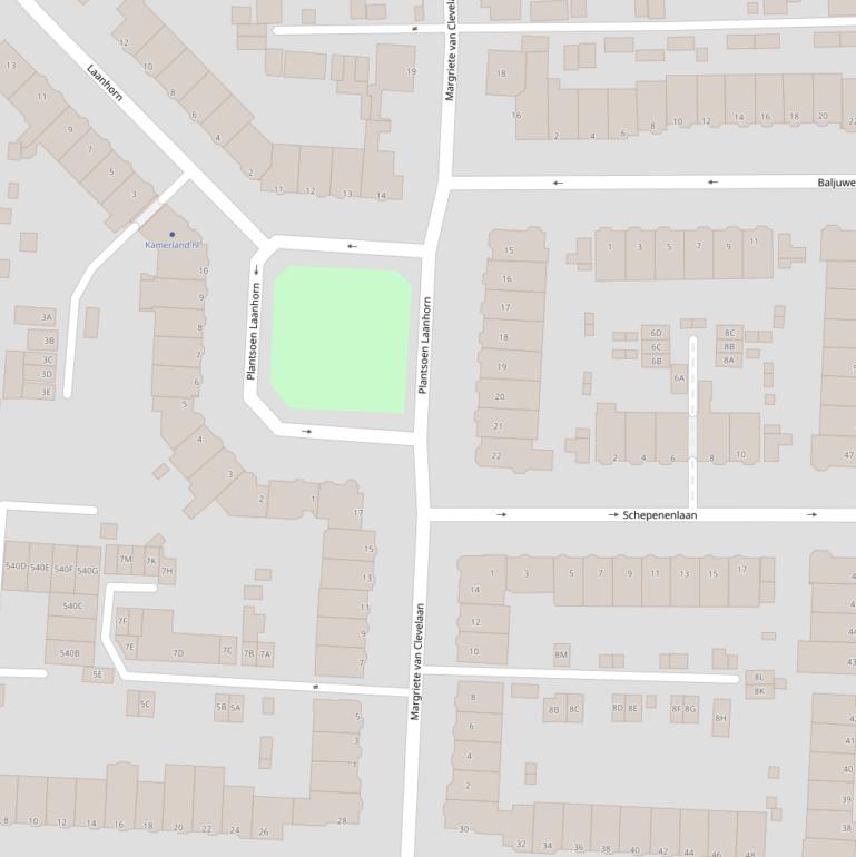 Kaart van de Margriete van Clevelaan.