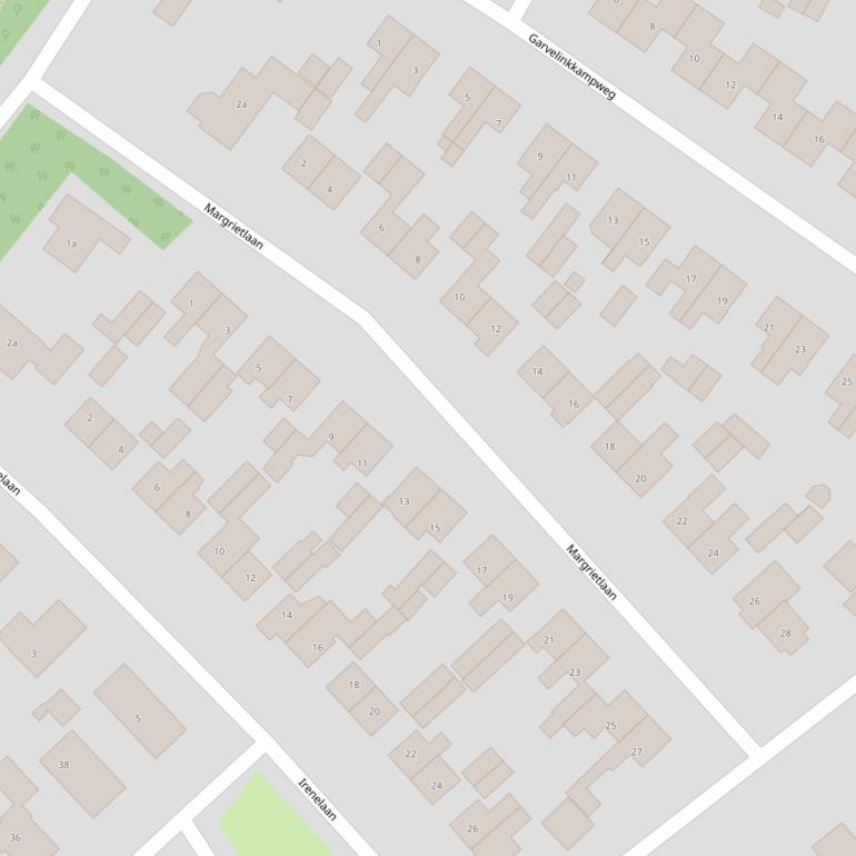 Kaart van de Margrietlaan.