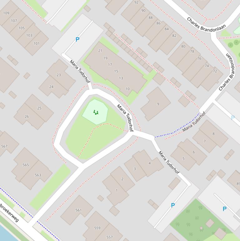 Kaart van de Maria Tudorhof.