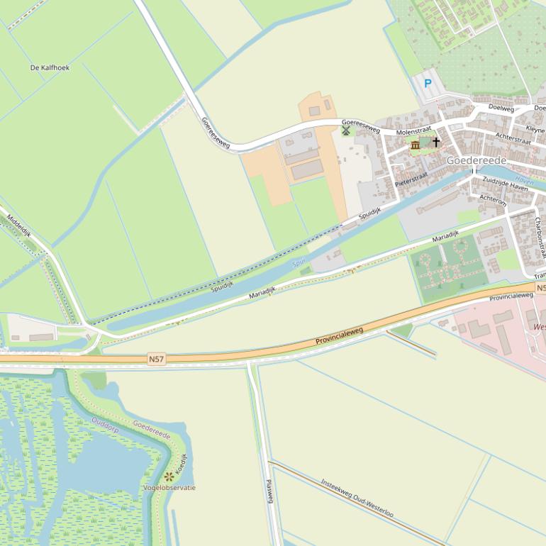 Kaart van de Mariadijk.