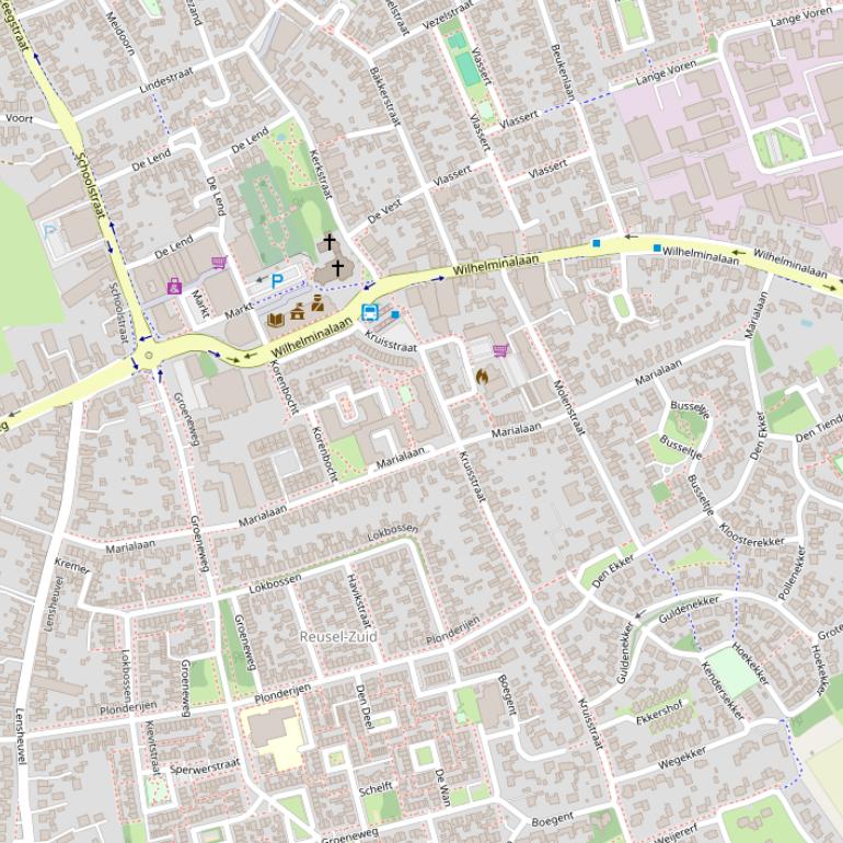 Kaart van de Marialaan.