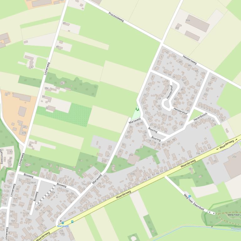 Kaart van het Mariaveld.