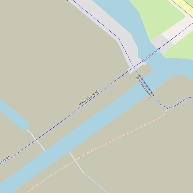 Kaart van het Marie Curiepad.