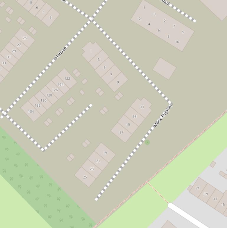 Kaart van de Marie Ruijshof.