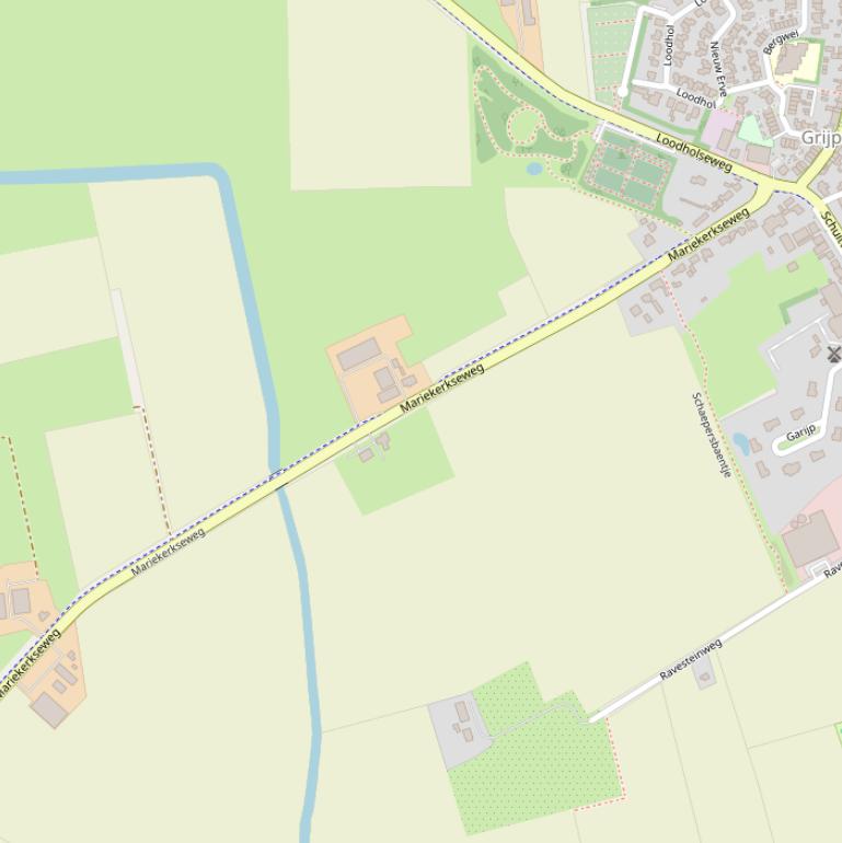 Kaart van de Mariekerkseweg.