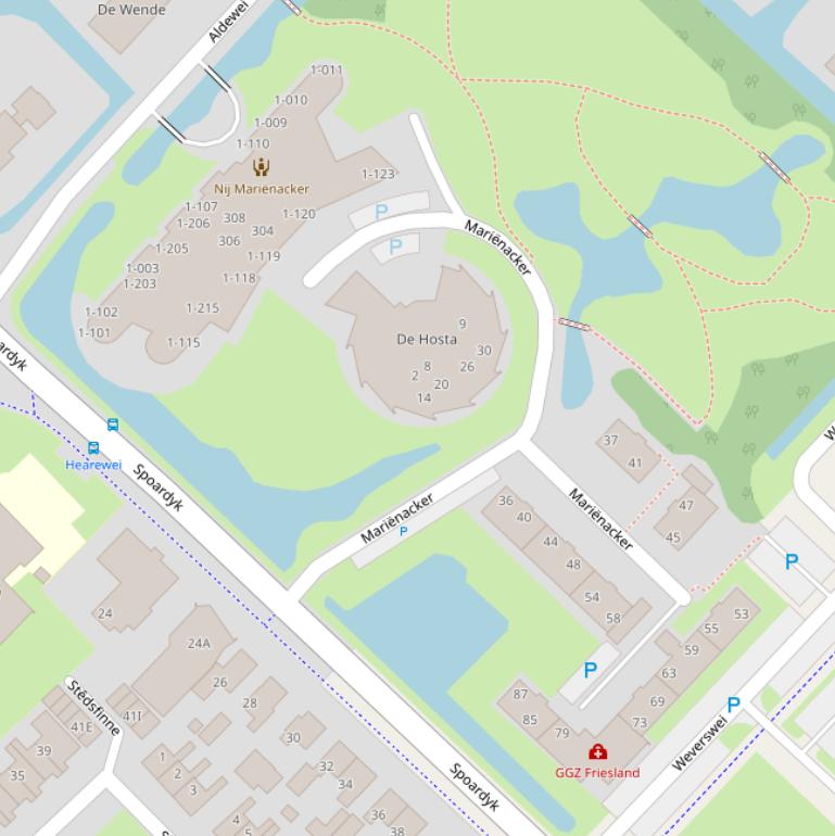 Kaart van  Mariënacker.