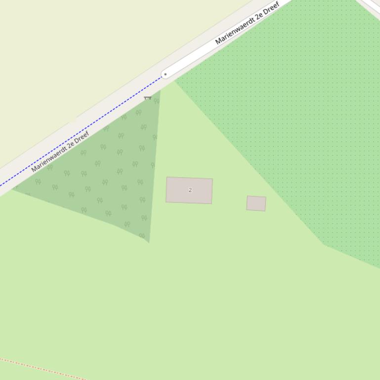 Kaart van  Marienwaerdt 2e Dreef.